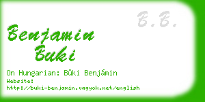 benjamin buki business card