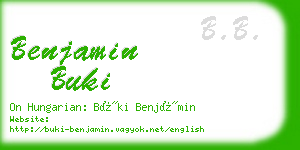 benjamin buki business card